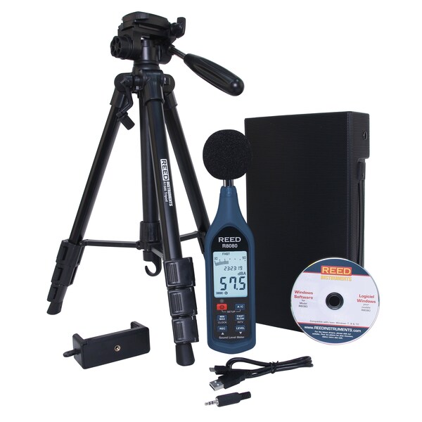 REED Data Logging Sound Meter with Tripod Kit